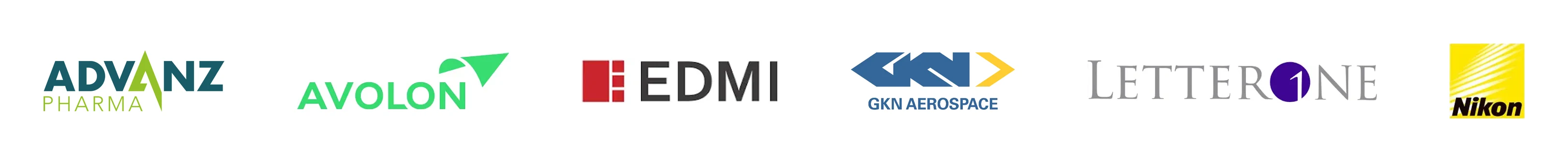 Advanz Pharma, Avolon, EDMI Europe, GKN Aerospace, LetterOne, Nikon